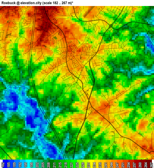 Roebuck elevation map