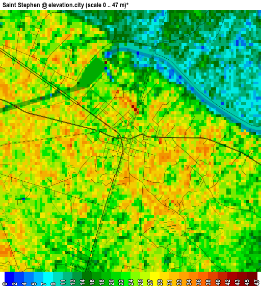 Saint Stephen elevation map