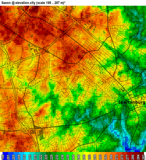 Saxon elevation map