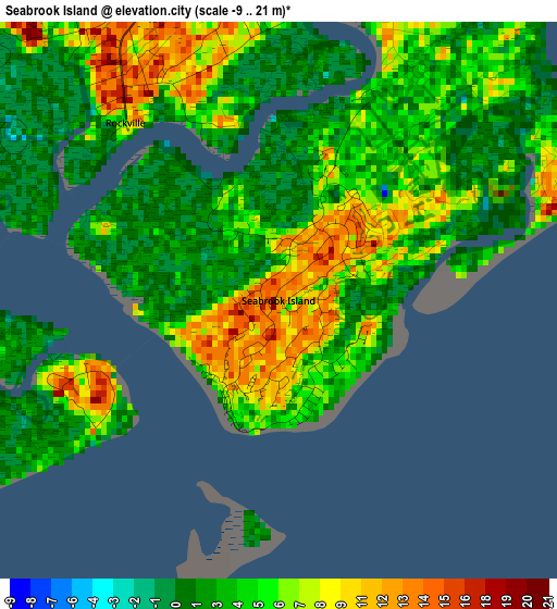 Seabrook Island elevation map