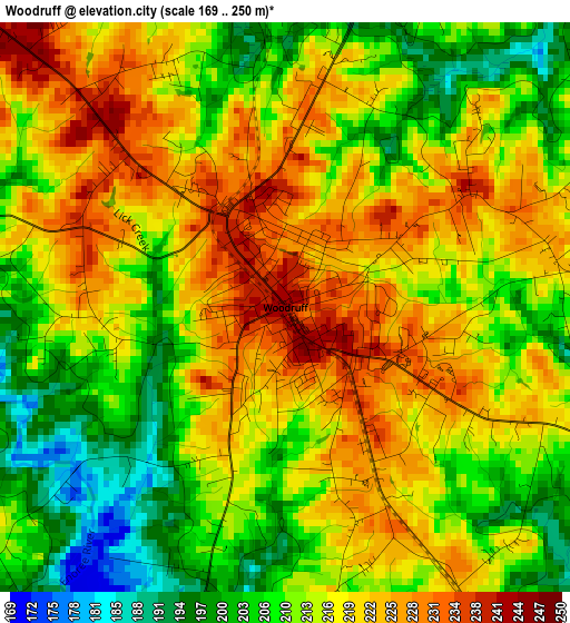 Woodruff elevation map