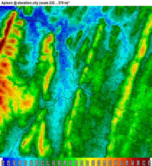 Apison elevation map