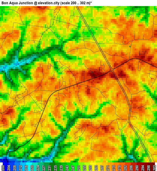 Bon Aqua Junction elevation map