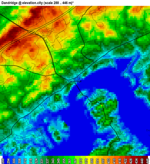 Dandridge elevation map