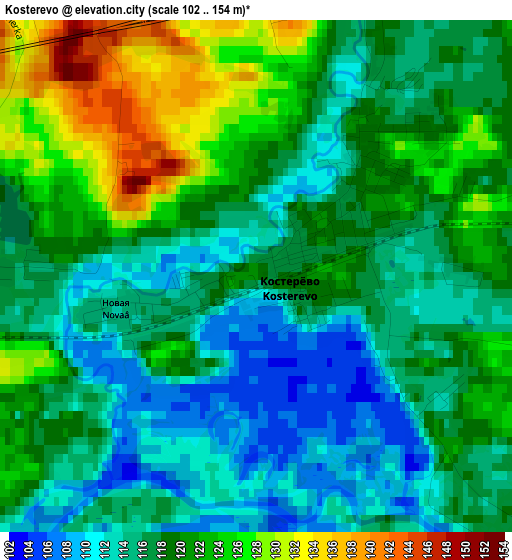 Kosterevo elevation map