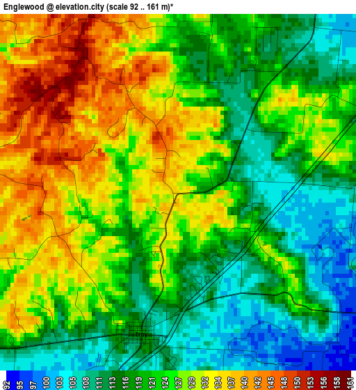 Englewood elevation map