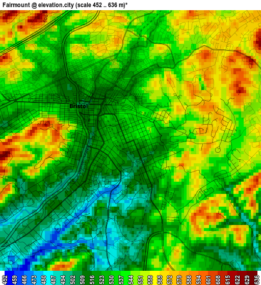 Fairmount elevation map