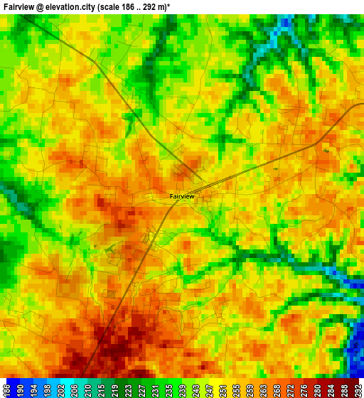 Fairview elevation map