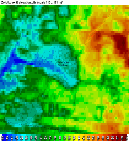 Zolotkovo elevation map