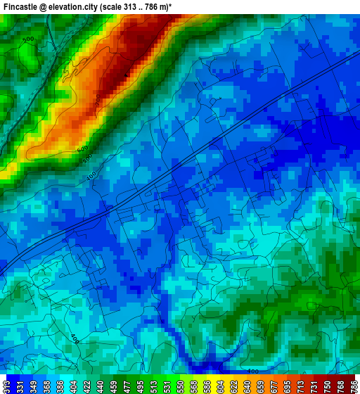 Fincastle elevation map