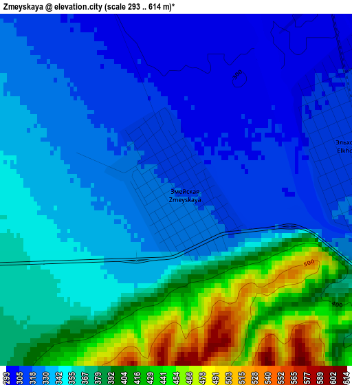 Zmeyskaya elevation map