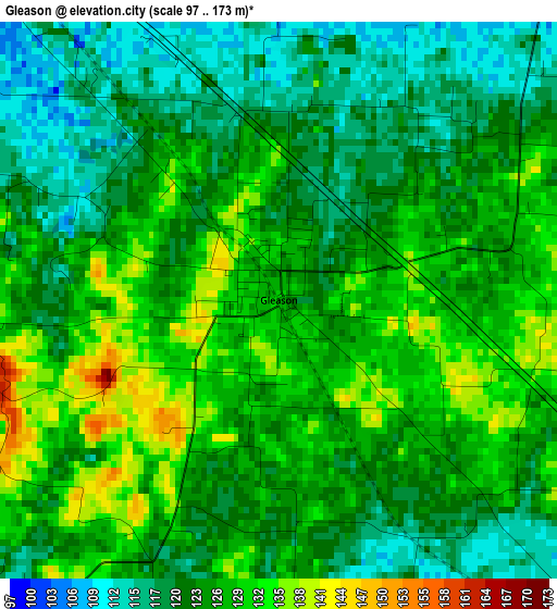 Gleason elevation map