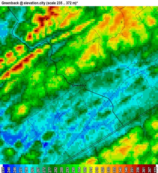 Greenback elevation map