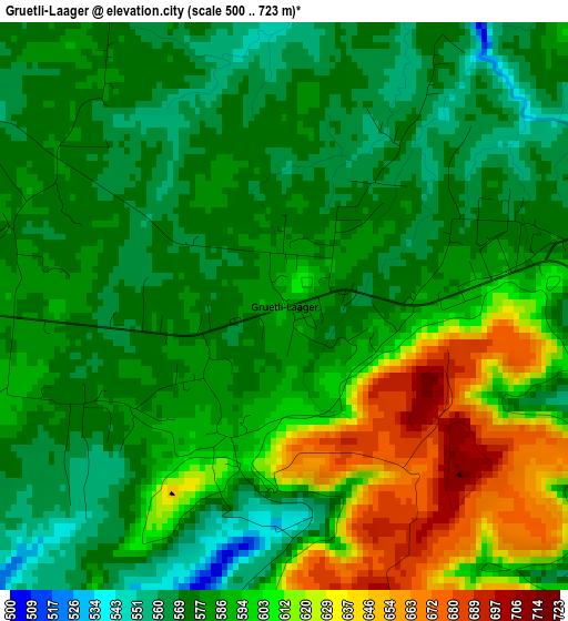 Gruetli-Laager elevation map