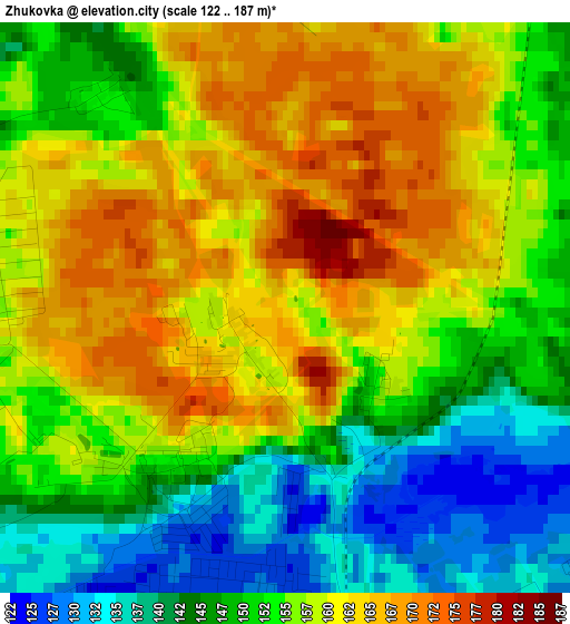 Zhukovka elevation map