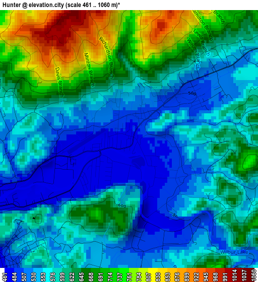 Hunter elevation map