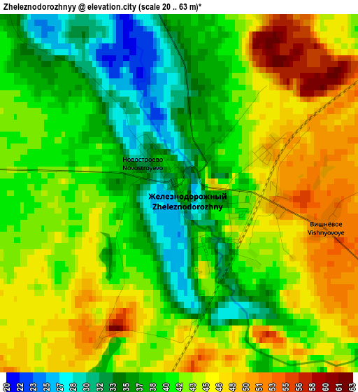 Zheleznodorozhnyy elevation map