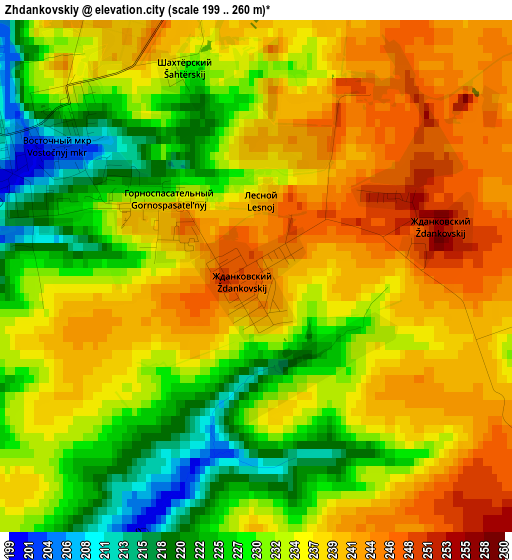 Zhdankovskiy elevation map