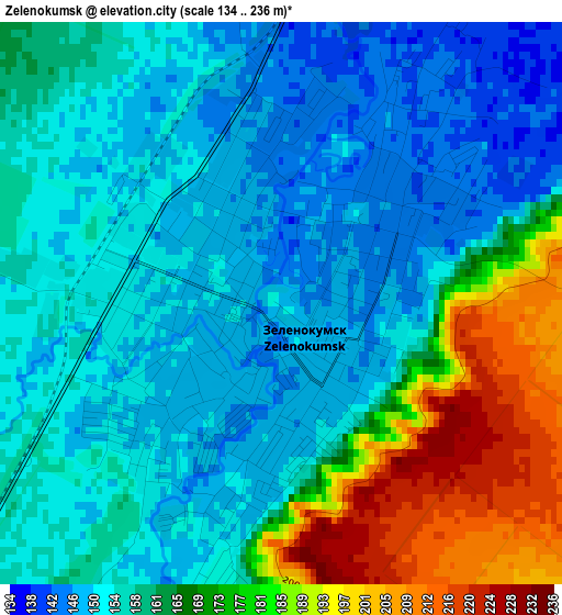 Zelenokumsk elevation map
