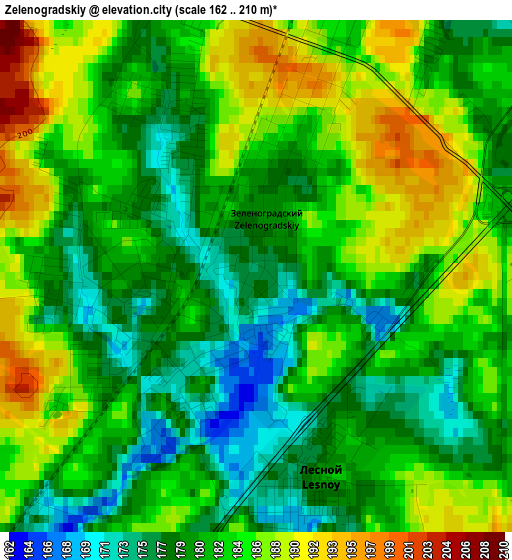 Zelenogradskiy elevation map