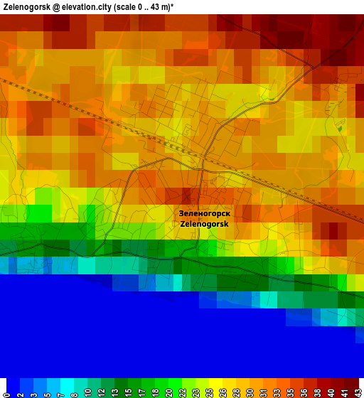 Zelenogorsk elevation map