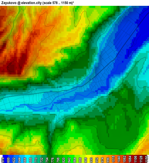 Zayukovo elevation map