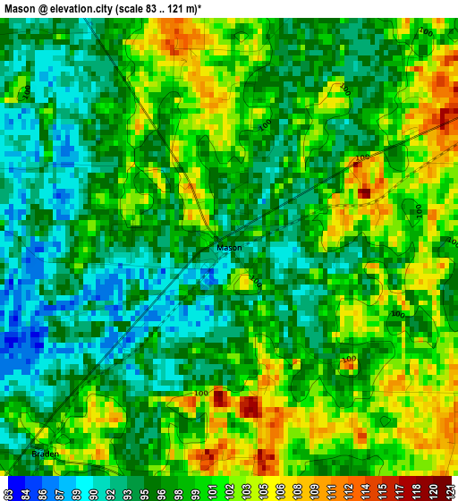 Mason elevation map