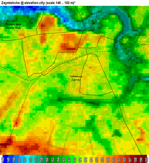 Zaymishche elevation map