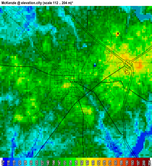 McKenzie elevation map