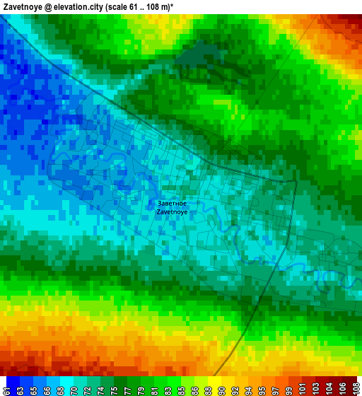 Zavetnoye elevation map