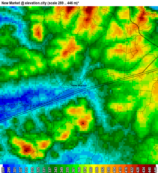 New Market elevation map