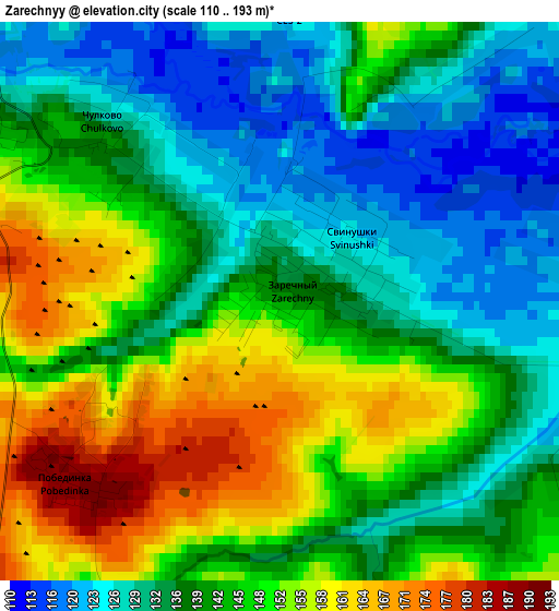 Zarechnyy elevation map