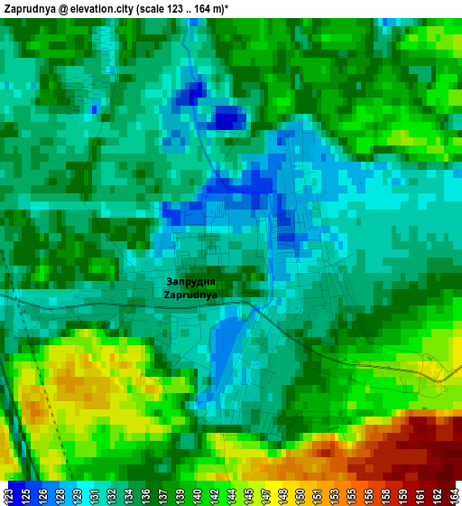 Zaprudnya elevation map