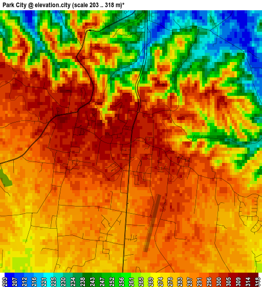 Park City elevation map