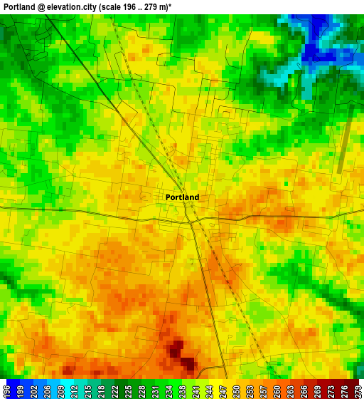 Portland elevation map