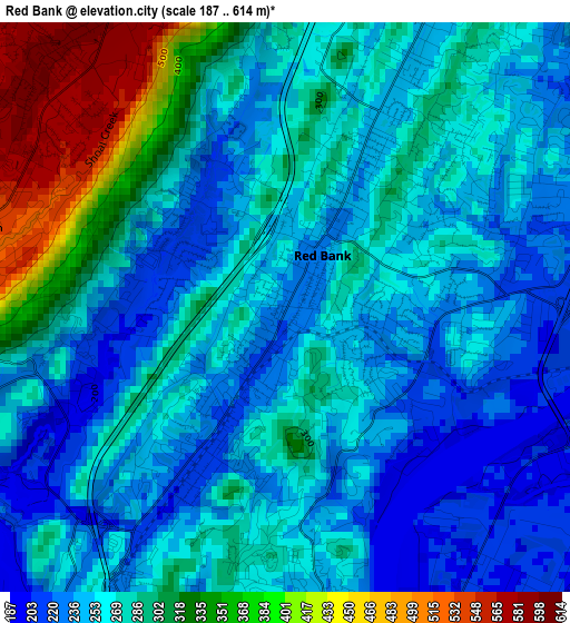 Red Bank elevation map