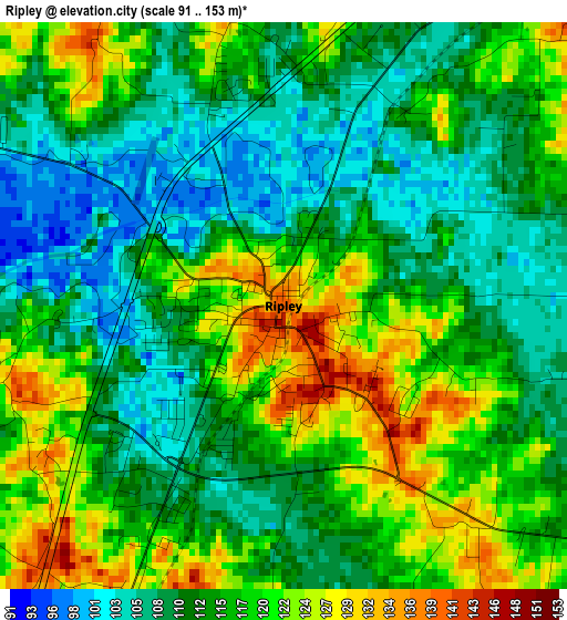 Ripley elevation map