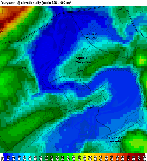 Yuryuzan’ elevation map