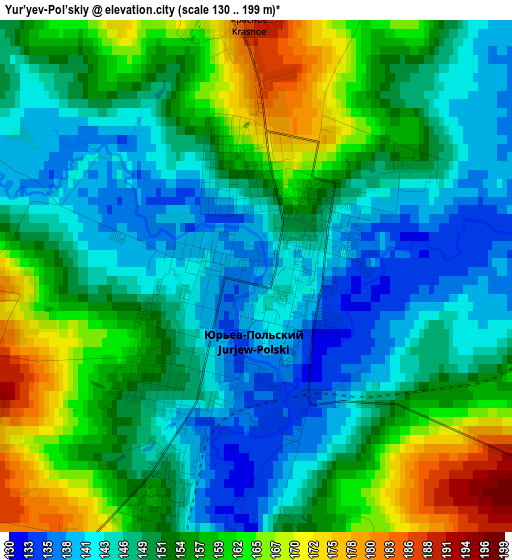 Yur’yev-Pol’skiy elevation map