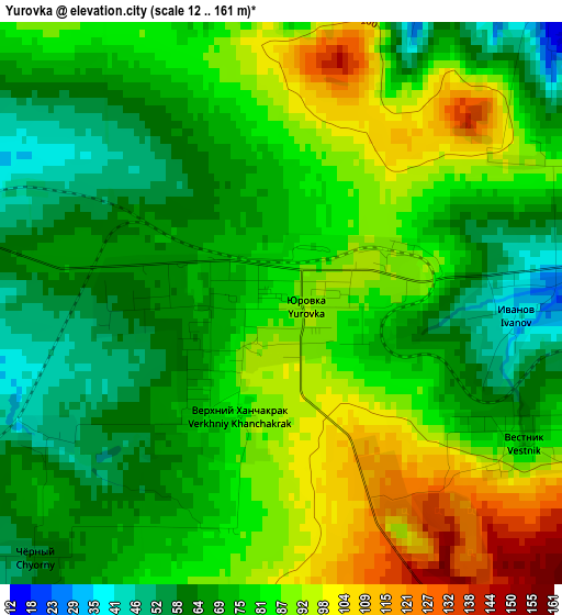 Yurovka elevation map