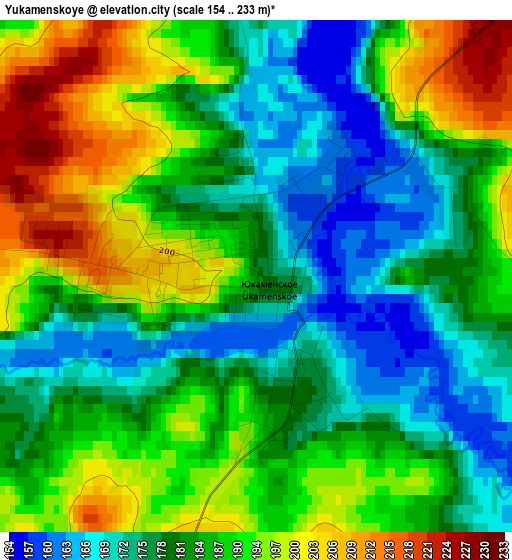 Yukamenskoye elevation map