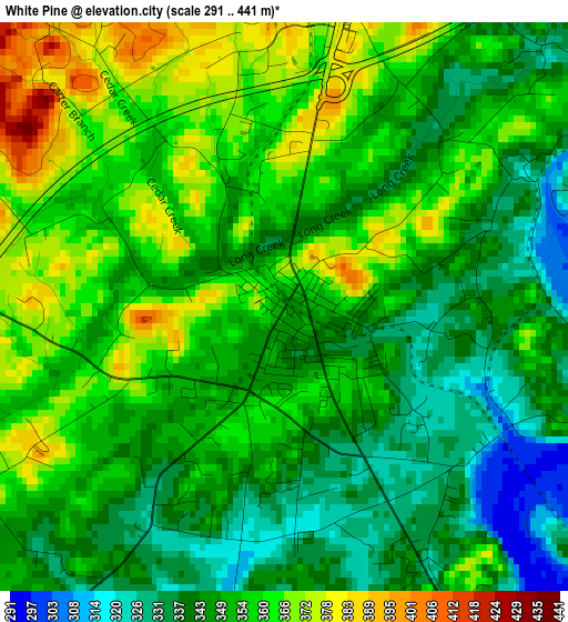 White Pine elevation map