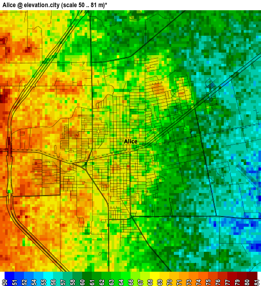 Alice elevation map