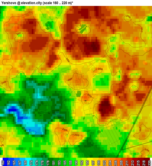 Yershovo elevation map