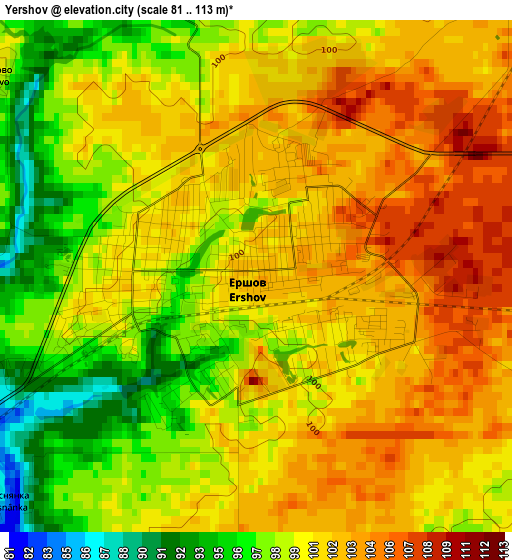 Yershov elevation map