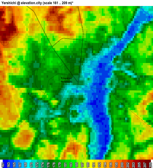 Yershichi elevation map