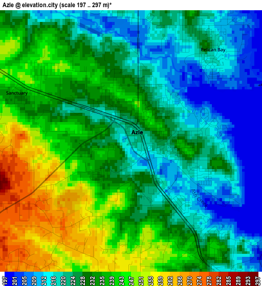 Azle elevation map