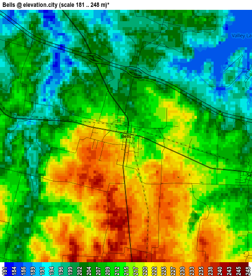 Bells elevation map