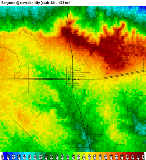 Benjamin elevation map