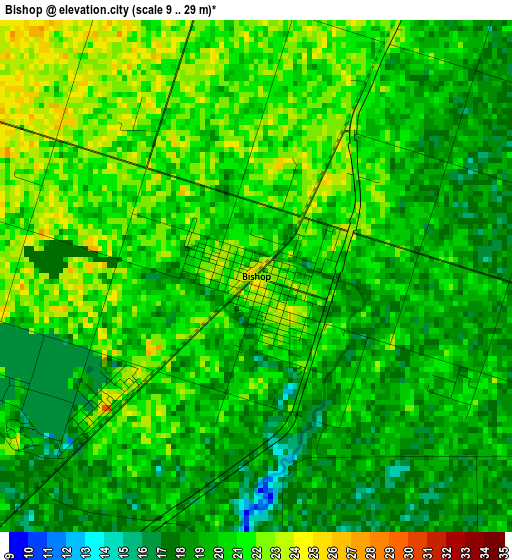 Bishop elevation map